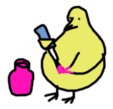 Chick party sticker #7149888