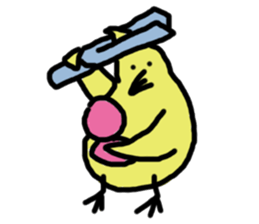 Chick party sticker #7149891