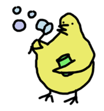 Chick party sticker #7149896