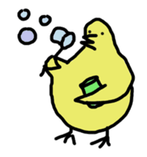 Chick party sticker #7149896