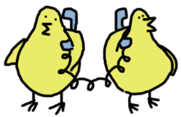 Chick party sticker #7149898