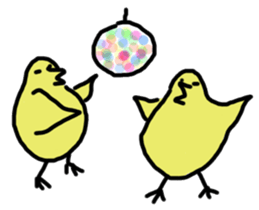 Chick party sticker #7149900