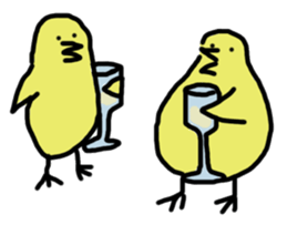 Chick party sticker #7149901