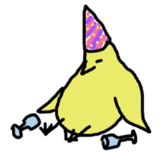 Chick party sticker #7149902