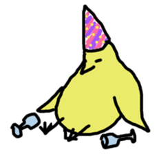 Chick party sticker #7149902