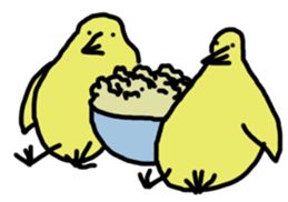 Chick party sticker #7149908
