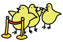 Chick party sticker #7149909