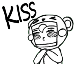 Cartoon Boy anime drawing v.baby bear sticker #7150281