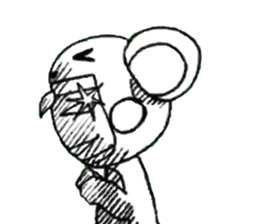 Cartoon Boy anime drawing v.baby bear sticker #7150283