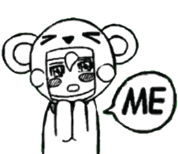 Cartoon Boy anime drawing v.baby bear sticker #7150284