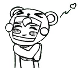 Cartoon Boy anime drawing v.baby bear sticker #7150288