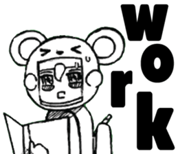 Cartoon Boy anime drawing v.baby bear sticker #7150292