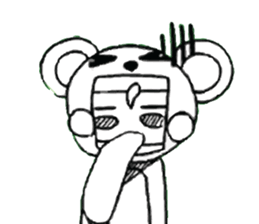 Cartoon Boy anime drawing v.baby bear sticker #7150295