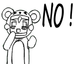 Cartoon Boy anime drawing v.baby bear sticker #7150300