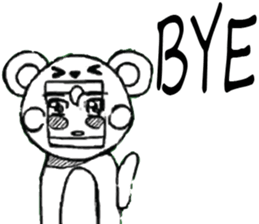 Cartoon Boy anime drawing v.baby bear sticker #7150303