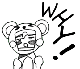 Cartoon Boy anime drawing v.baby bear sticker #7150315