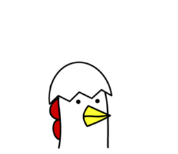 Bird with a red cockscomb2 sticker #7150785