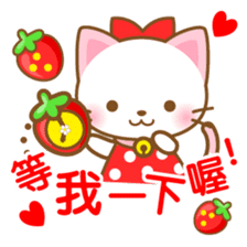 White&pink colored Cat5-Taiwan- sticker #7151054