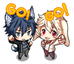 Rabbit-man & Wolf-man Eng.Ver. sticker #7155016