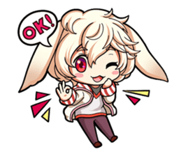 Rabbit-man & Wolf-man Eng.Ver. sticker #7155018