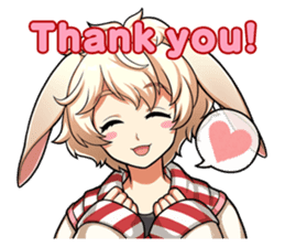 Rabbit-man & Wolf-man Eng.Ver. sticker #7155019