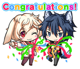 Rabbit-man & Wolf-man Eng.Ver. sticker #7155024