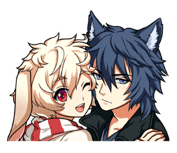 Rabbit-man & Wolf-man Eng.Ver. sticker #7155028