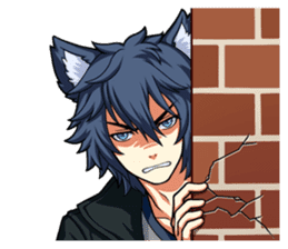 Rabbit-man & Wolf-man Eng.Ver. sticker #7155036