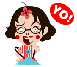 silly girl sticker #7155648