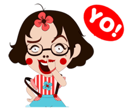 silly girl sticker #7155648