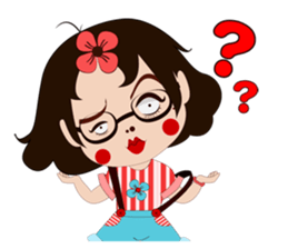 silly girl sticker #7155650