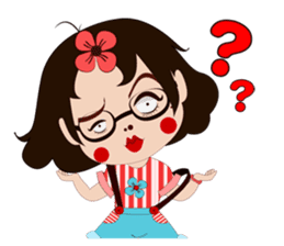silly girl sticker #7155650