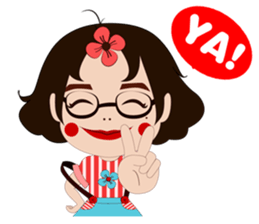 silly girl sticker #7155653