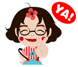 silly girl sticker #7155653