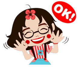 silly girl sticker #7155654