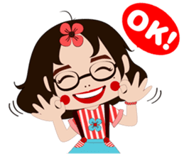 silly girl sticker #7155654