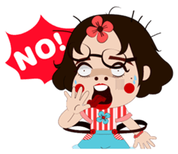 silly girl sticker #7155657