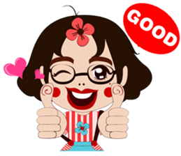 silly girl sticker #7155658