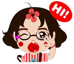 silly girl sticker #7155659