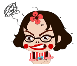 silly girl sticker #7155660