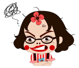 silly girl sticker #7155660