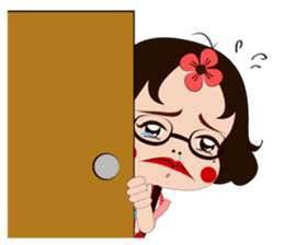 silly girl sticker #7155661