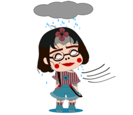 silly girl sticker #7155662