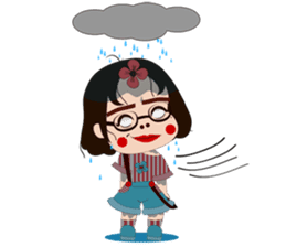 silly girl sticker #7155662