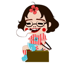 silly girl sticker #7155664