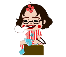 silly girl sticker #7155664