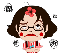 silly girl sticker #7155665