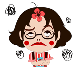 silly girl sticker #7155665