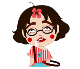 silly girl sticker #7155667