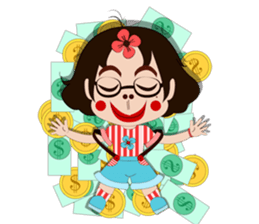silly girl sticker #7155681